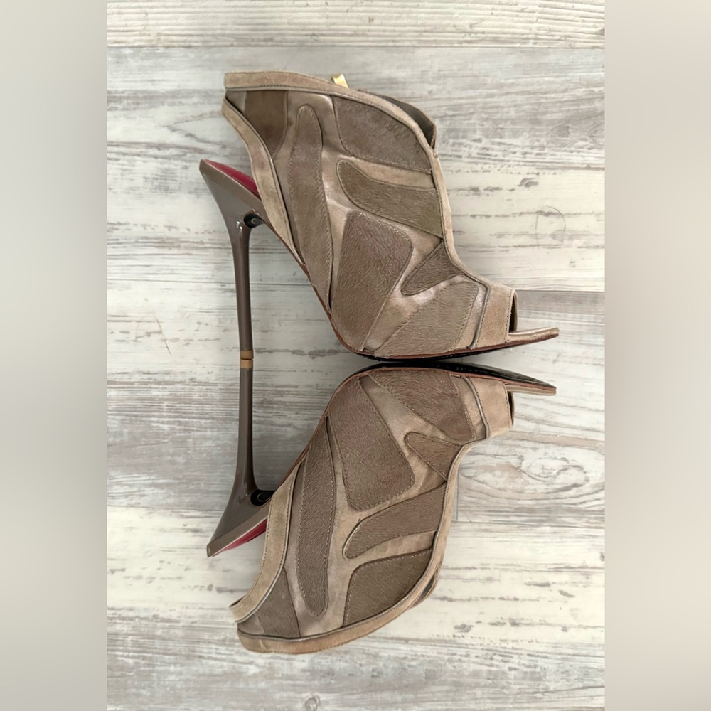 NWOB Charles Jourdan Elison Open Toe Boots